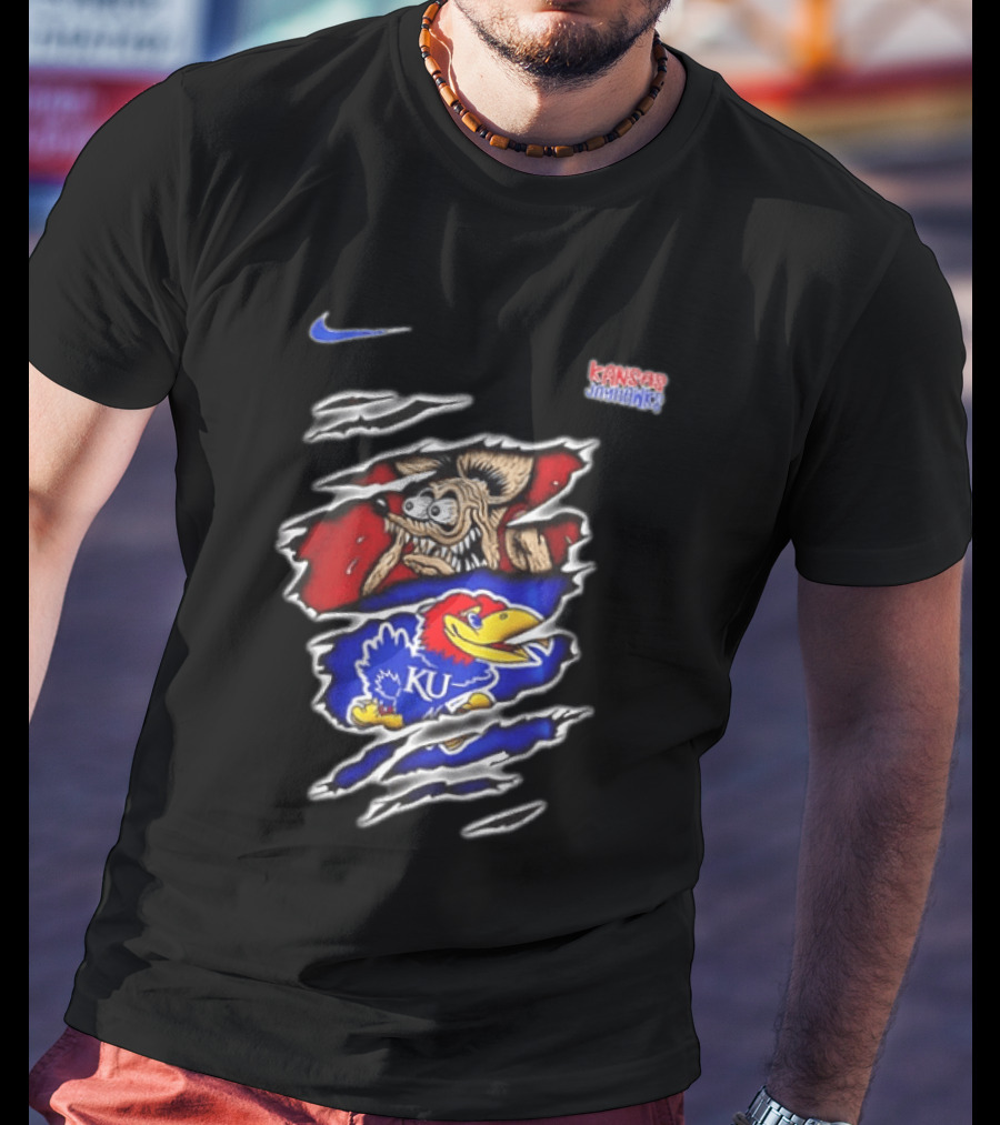 Kansas Jayhawks NCAA Nike Rat Fink Built To Not Bow KU Jayhawk T-Shirt
