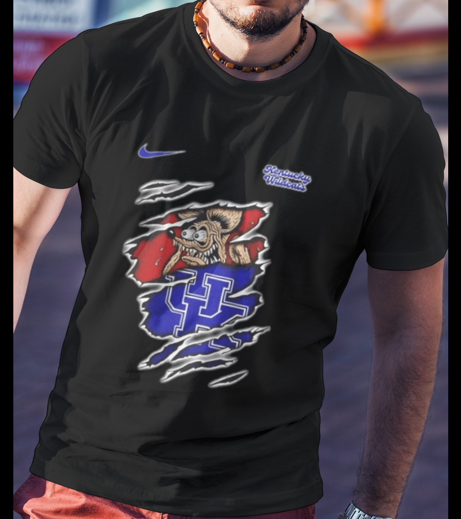 Kentucky Wildcats NCAA Nike Rat Fink Built Not To Bow Double Sided T-Shirt
