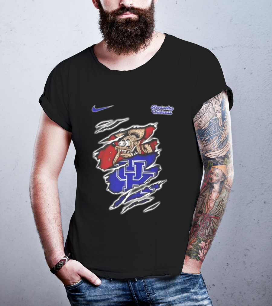 Kentucky Wildcats NCAA Nike Rat Fink Built Not To Bow Double Sided T-Shirt