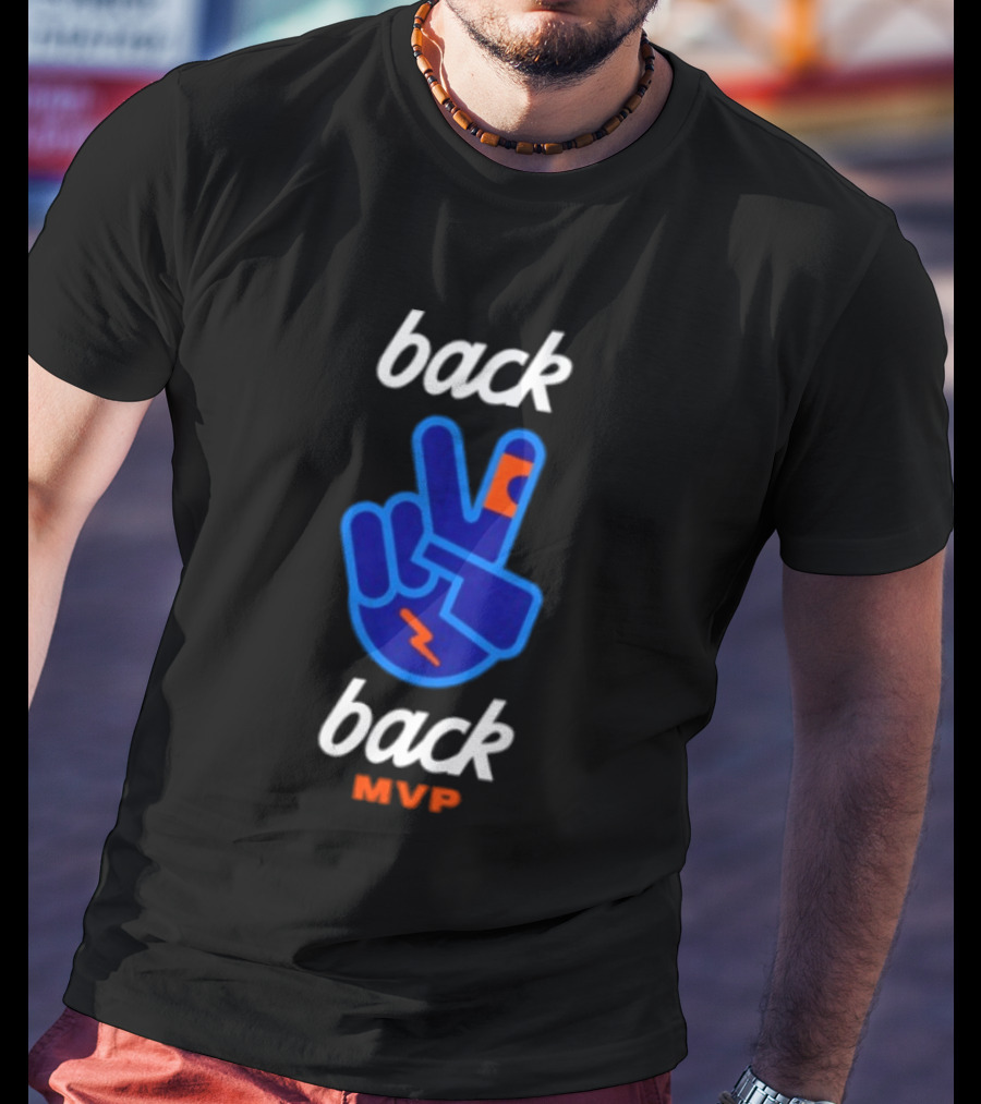 Oklahoma City Thunder Shai Gilgeous Back 2 Back MVP T-Shirt