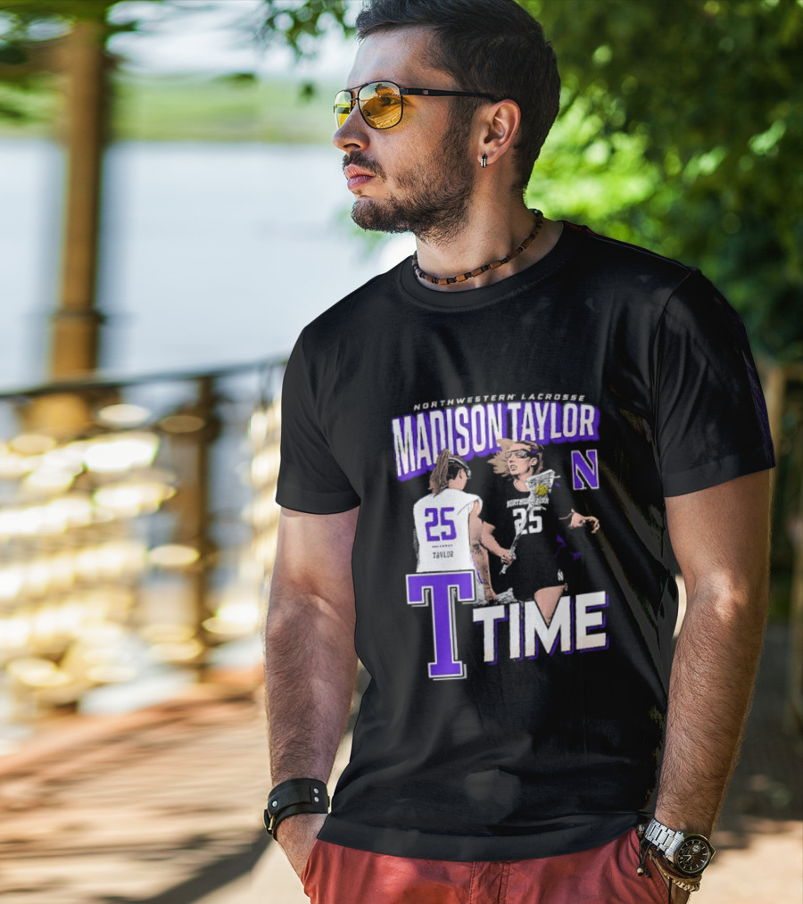 Northwestern Lacrosse Madison Taylor 25 Time T-Shirt