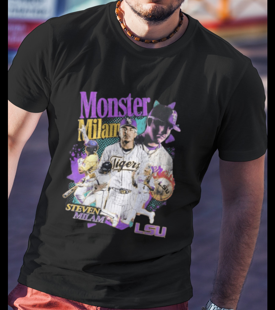 Monster Milam LSU Tigers Steven Milam Baseball T-Shirt