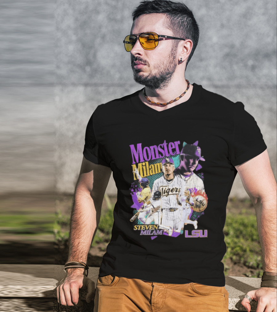 Monster Milam LSU Tigers Steven Milam Baseball T-Shirt
