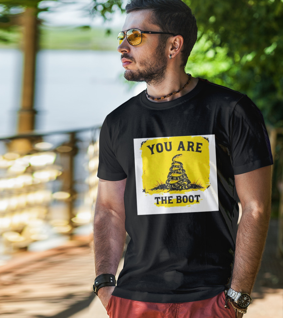 You Are The Boot ICE Gadsden Snake Yellow T-Shirt