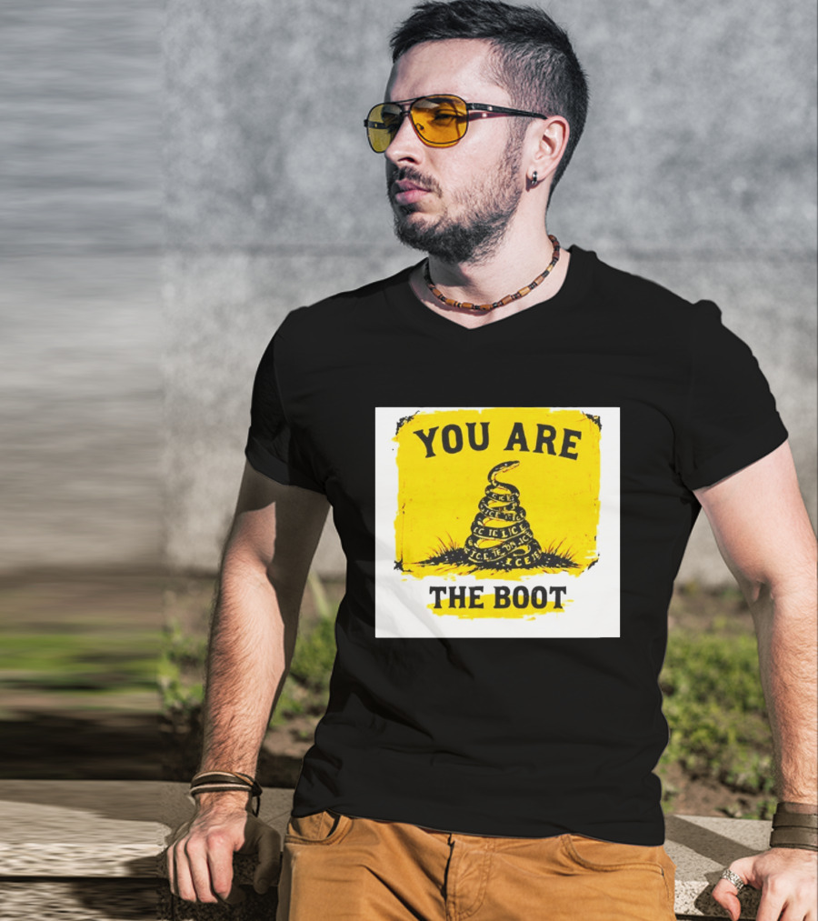 You Are The Boot ICE Gadsden Snake Yellow T-Shirt