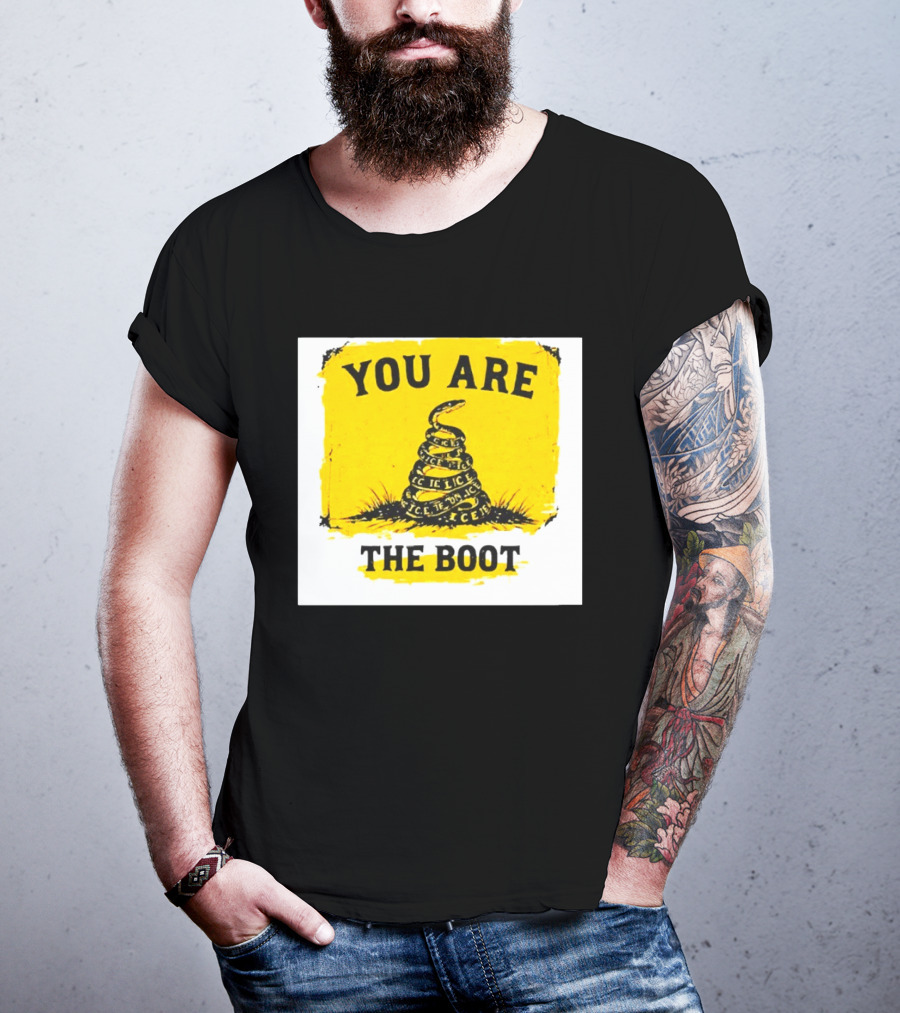 You Are The Boot ICE Gadsden Snake Yellow T-Shirt
