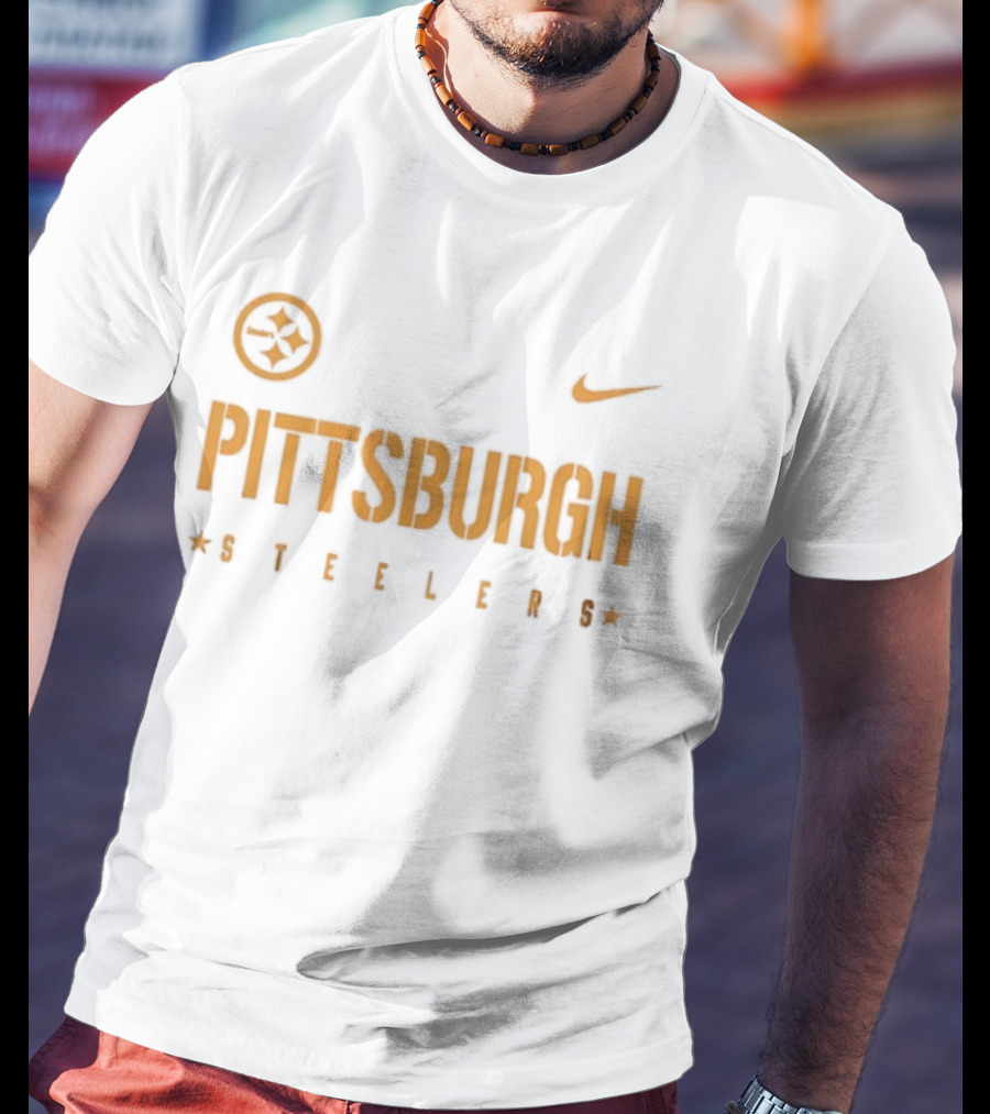 Pittsburgh Steelers Nike Dragon Ball Z Goku Collaboration Two Sided T-Shirt