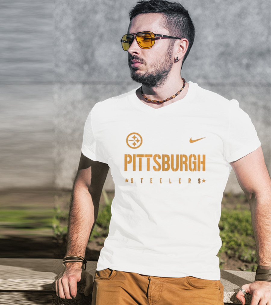 Pittsburgh Steelers Nike Dragon Ball Z Goku Collaboration Two Sided T-Shirt