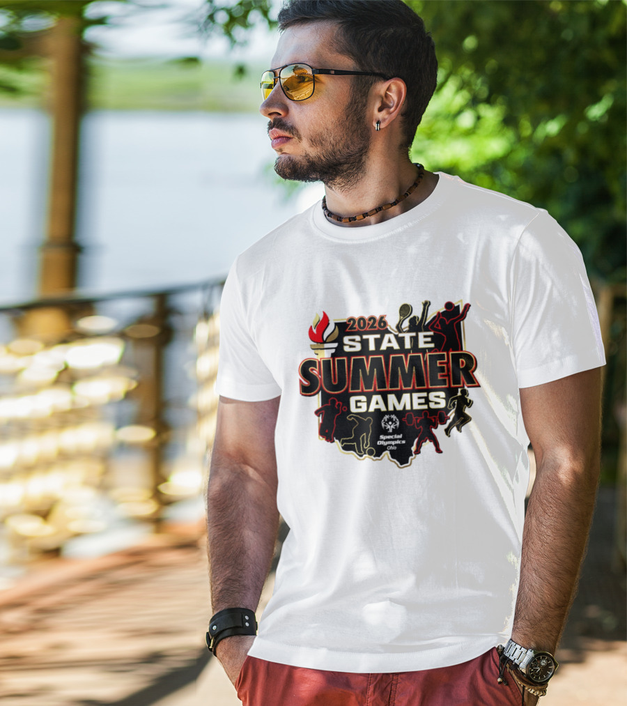 2026 State Summer Games Athletic Silhouettes And Torch T-Shirt