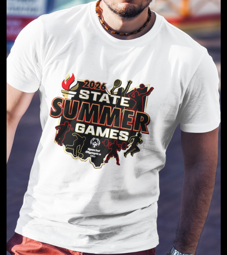 2026 State Summer Games Athletic Silhouettes And Torch T-Shirt