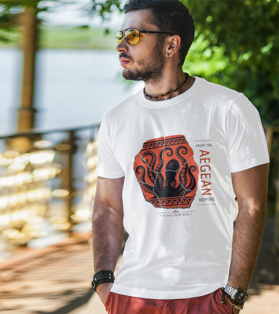 Ancient Aegean Octopus From The Aegean Depths Circa 1500 BCE T-Shirt