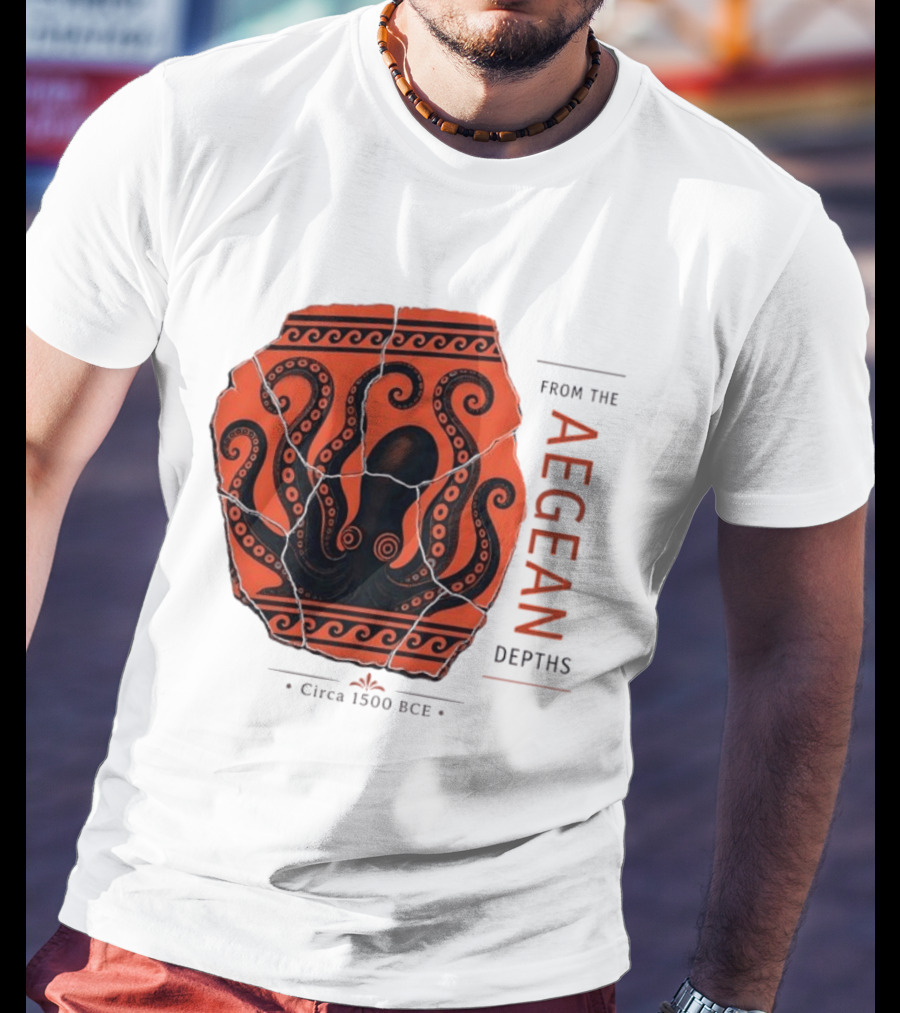 Ancient Aegean Octopus From The Aegean Depths Circa 1500 BCE T-Shirt