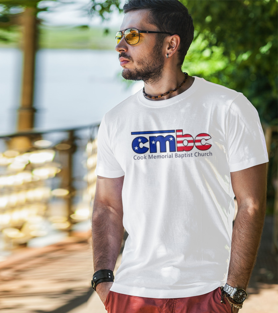CMBC Cook Memorial Baptist Church Stars And Stripes US Flag T-Shirt