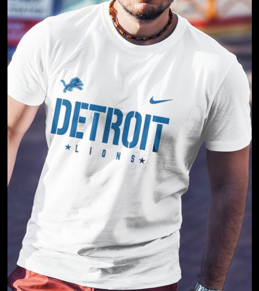 Detroit Lions Nike Collaboration With Star Accents T-Shirt
