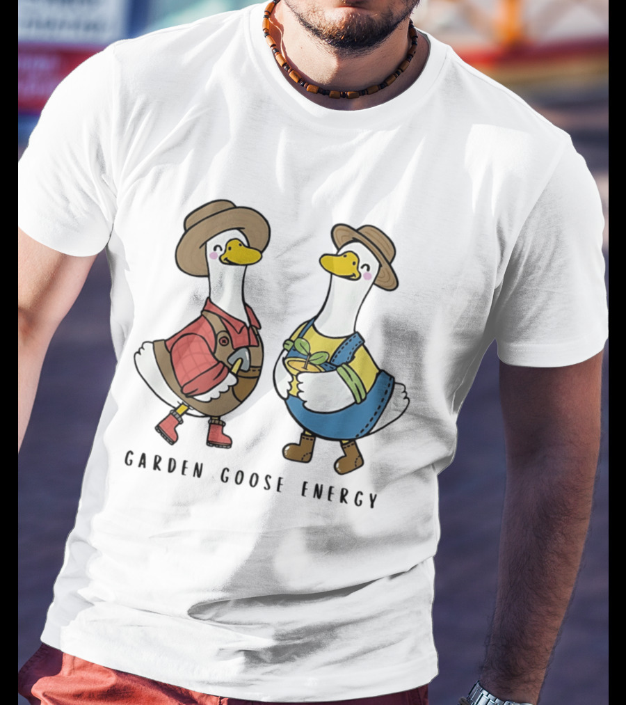Garden Goose Energy Funny Gardening Goose Duo T-Shirt