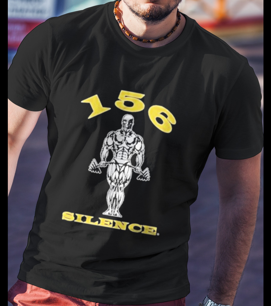 156 Silence Bodybuilder Icon Fitness Motivation T-Shirt