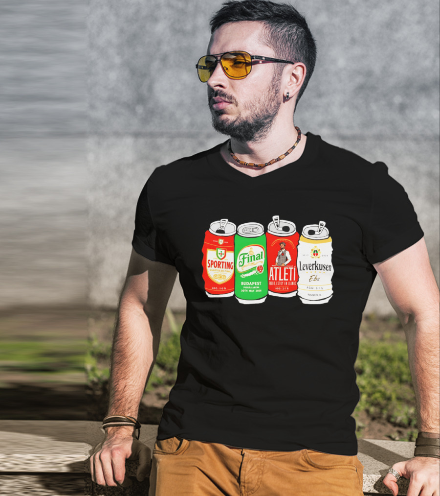 AFC Sporting Atleti Leverkusen Road To Budapest Final 2026 Puskás Aréna T-Shirt