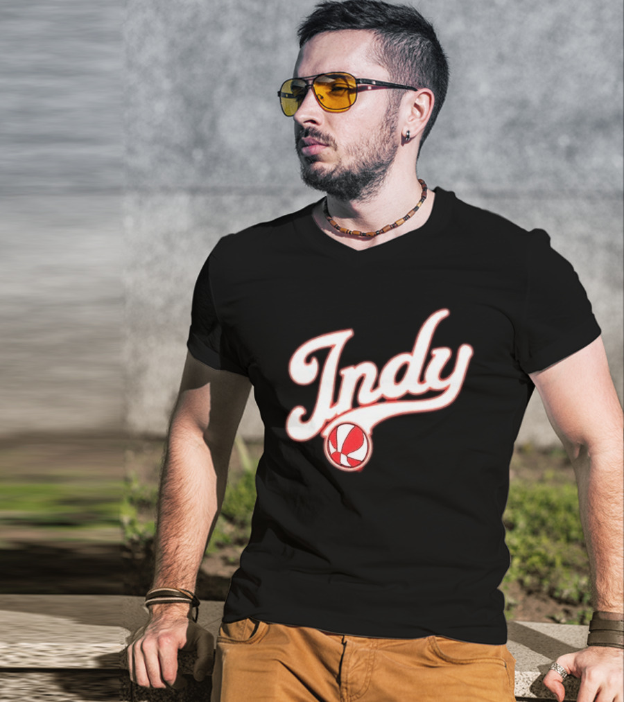 Indy Baseball Red 2023 Casual Classic Sports Style Retro Look T-Shirt