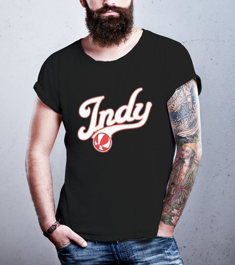 Indy Baseball Red 2023 Casual Classic Sports Style Retro Look T-Shirt