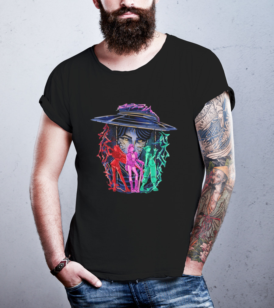 Original Hunt In Kpop Demon Huntrix Neon Warrior Trio T-Shirt