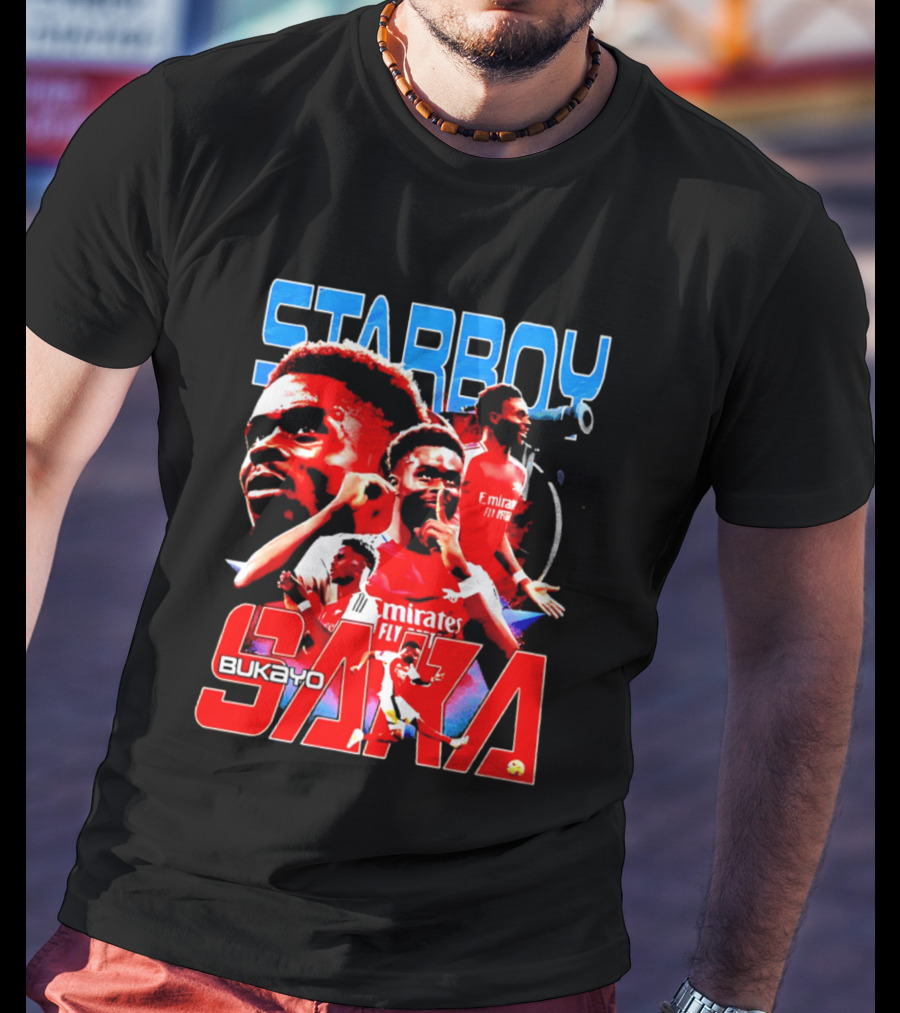 Starboy Bukayo Saka Arsenal Emirates Fly Player T-Shirt
