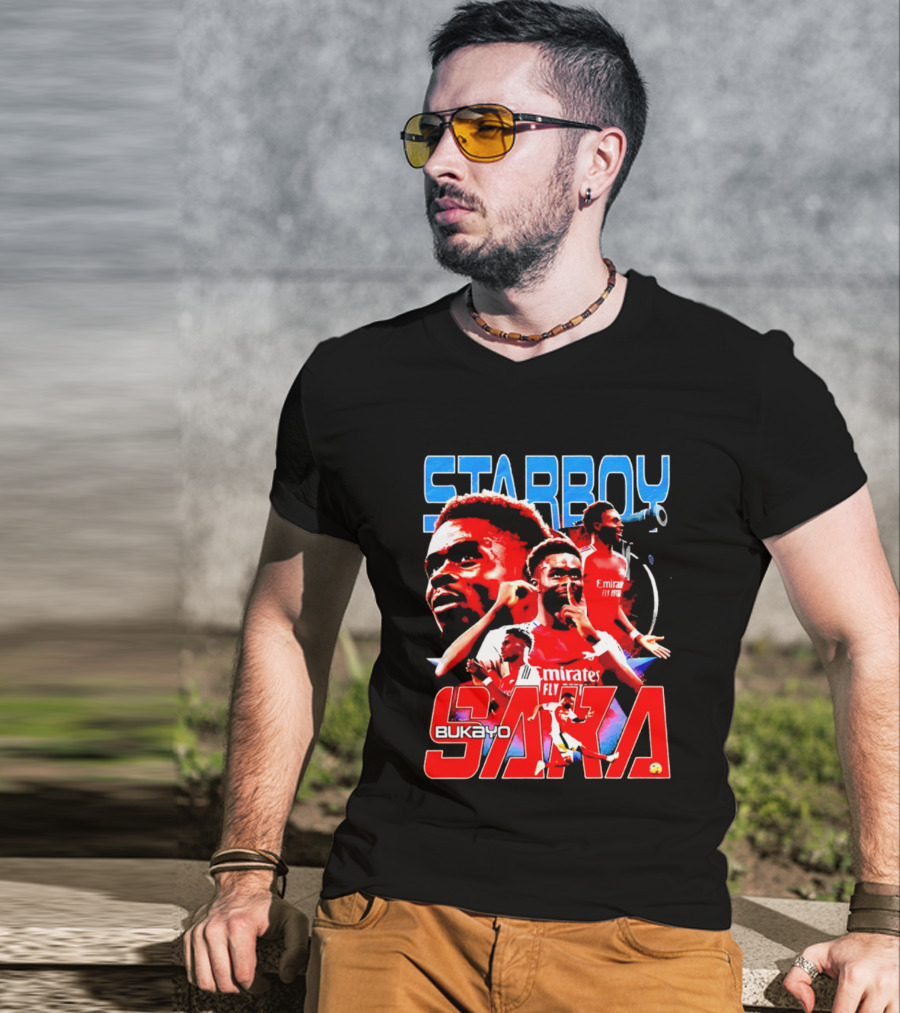 Starboy Bukayo Saka Arsenal Emirates Fly Player T-Shirt