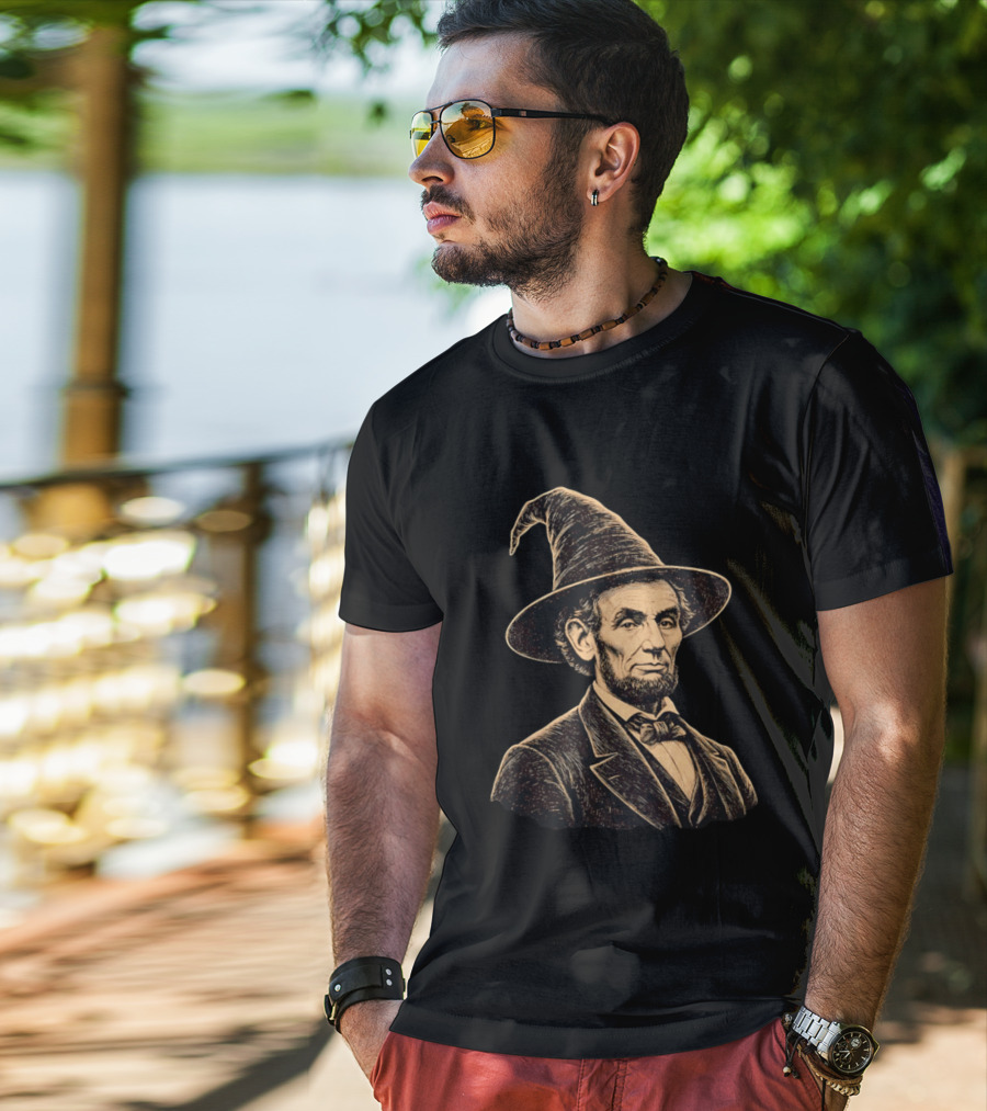 Abraham Lincoln Wizard Hat T-Shirt