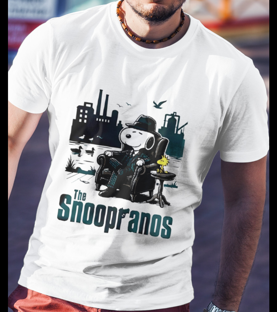 The Snoopranos Peanuts Snoopy Woodstock Mafia Scene T-Shirt