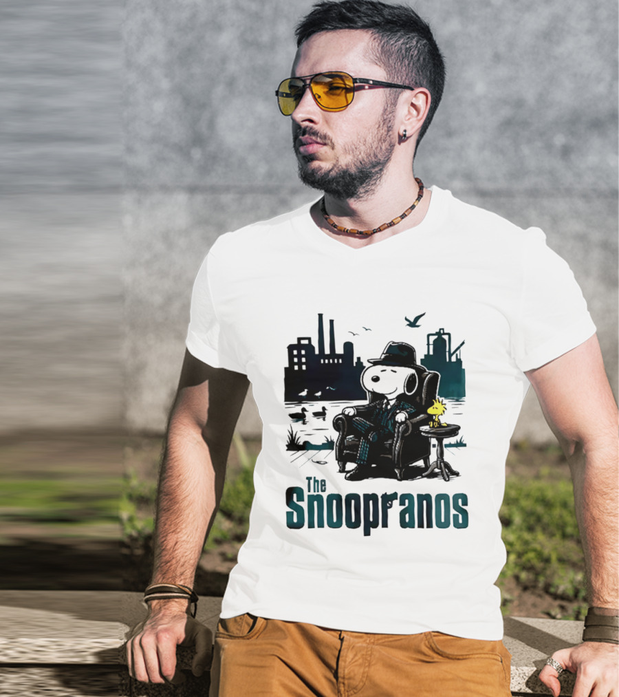 The Snoopranos Peanuts Snoopy Woodstock Mafia Scene T-Shirt