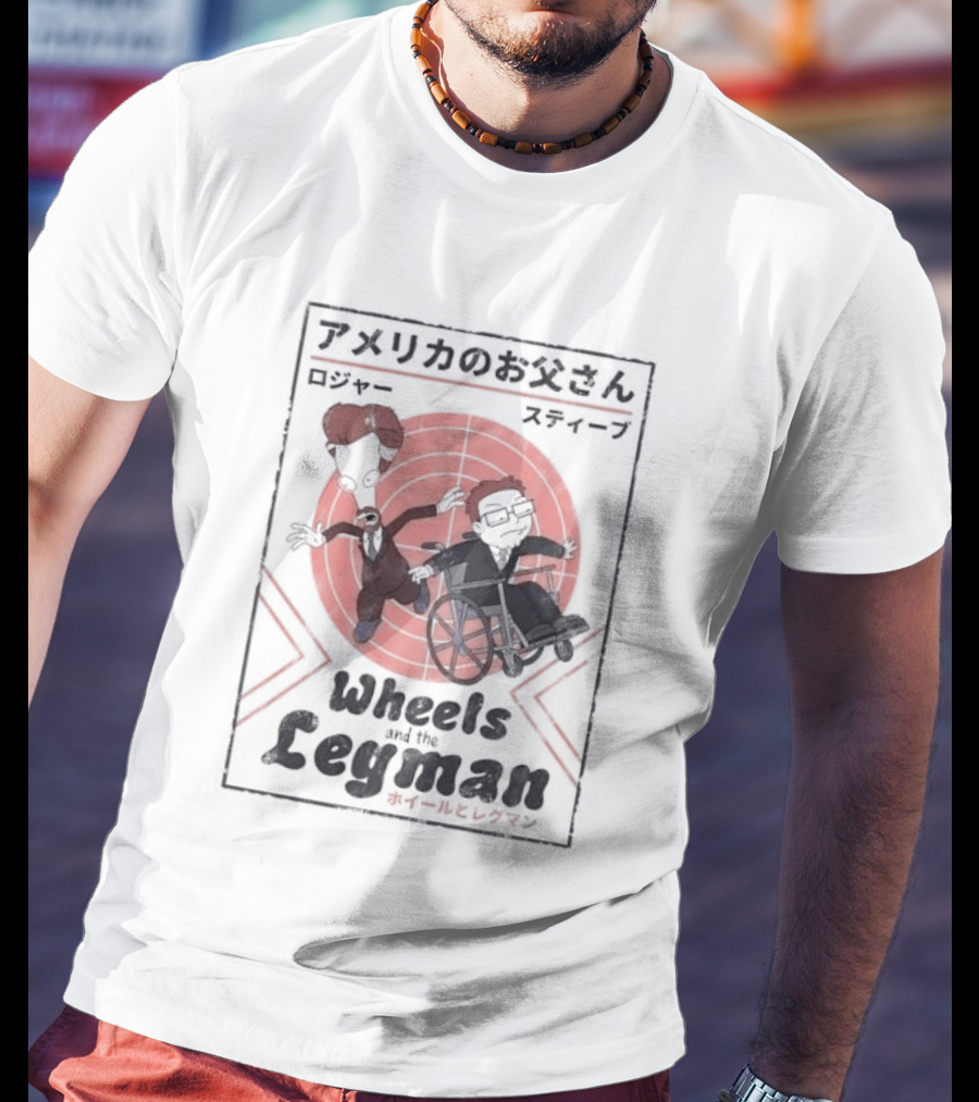 Wheels And The Legman Japanese Retro Style Characters T-Shirt