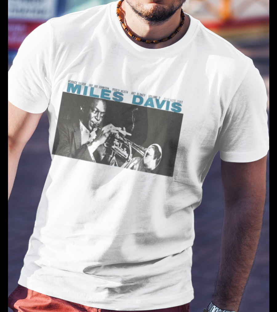 Miles Davis Volume 2 Jazz Horace Silver JJ Johnson Black And White Album Cover T-Shirt