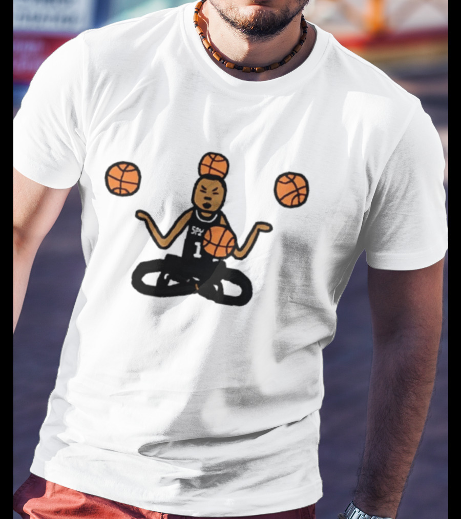 Monk Wemby Victor Wembanyama Juggling Basketballs San Antonio Spurs T-Shirt