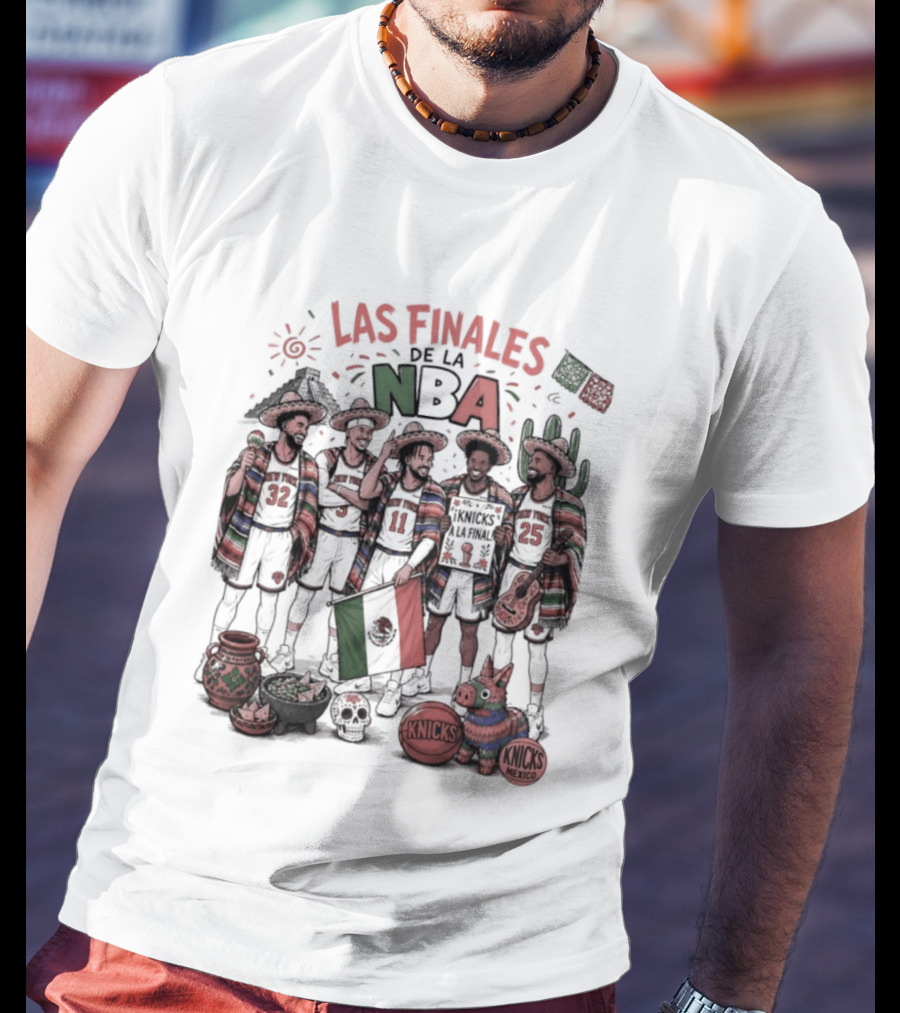 Las Finales De La NBA New York Knicks Mexico Heritage Celebration T-Shirt
