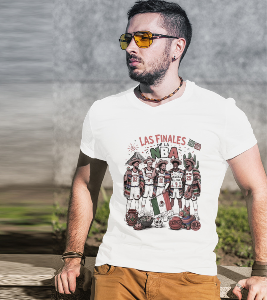 Las Finales De La NBA New York Knicks Mexico Heritage Celebration T-Shirt