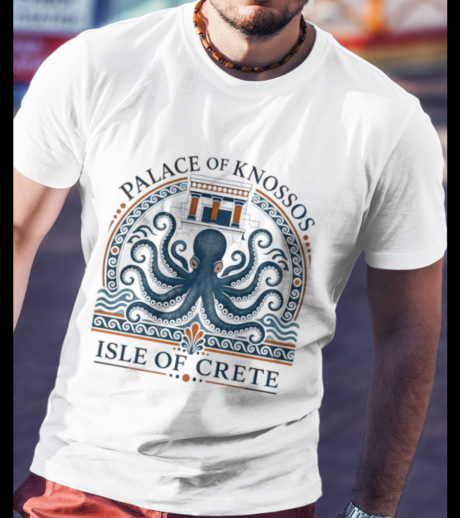 Palace Of Knossos Octopus Motif Isle Of Crete T-Shirt