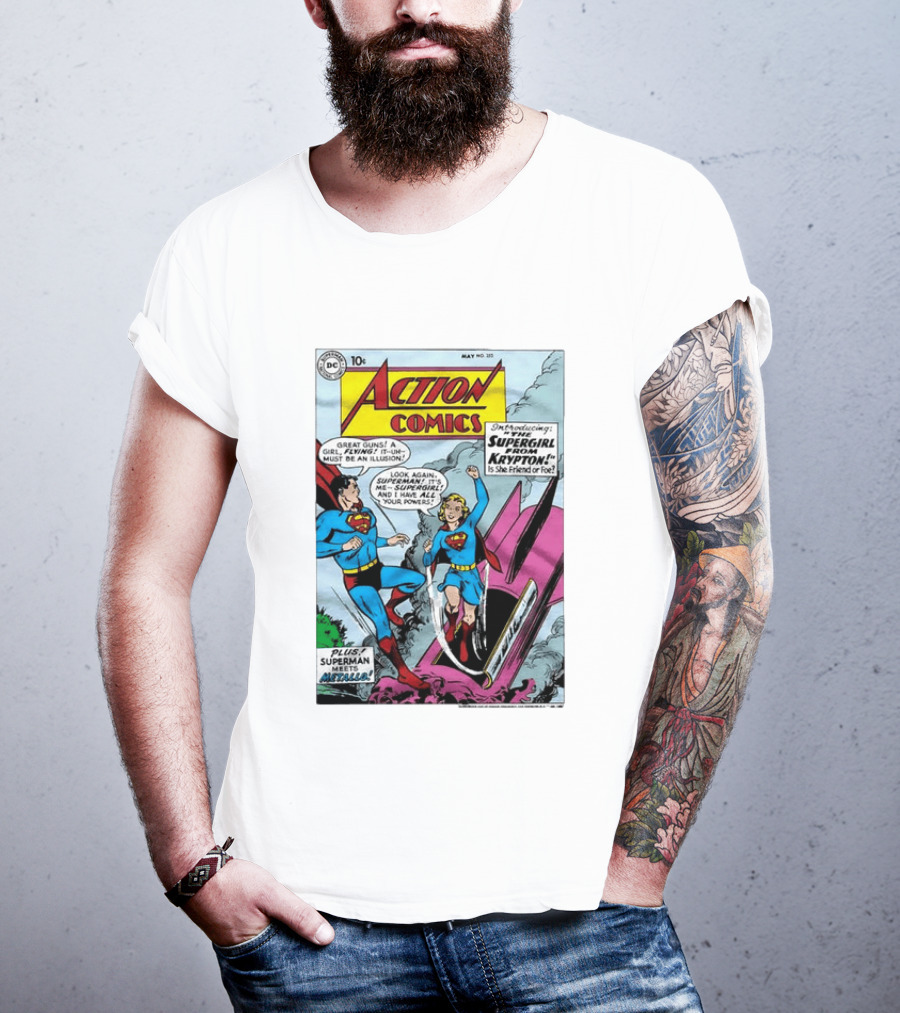 Action Comics 252 Superman Meets Supergirl From Krypton DC Comics 1959 T-Shirt