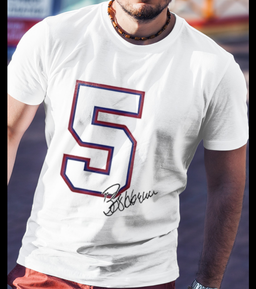 Atlanta Braves Bob Horner Number 5 Signature T-Shirt