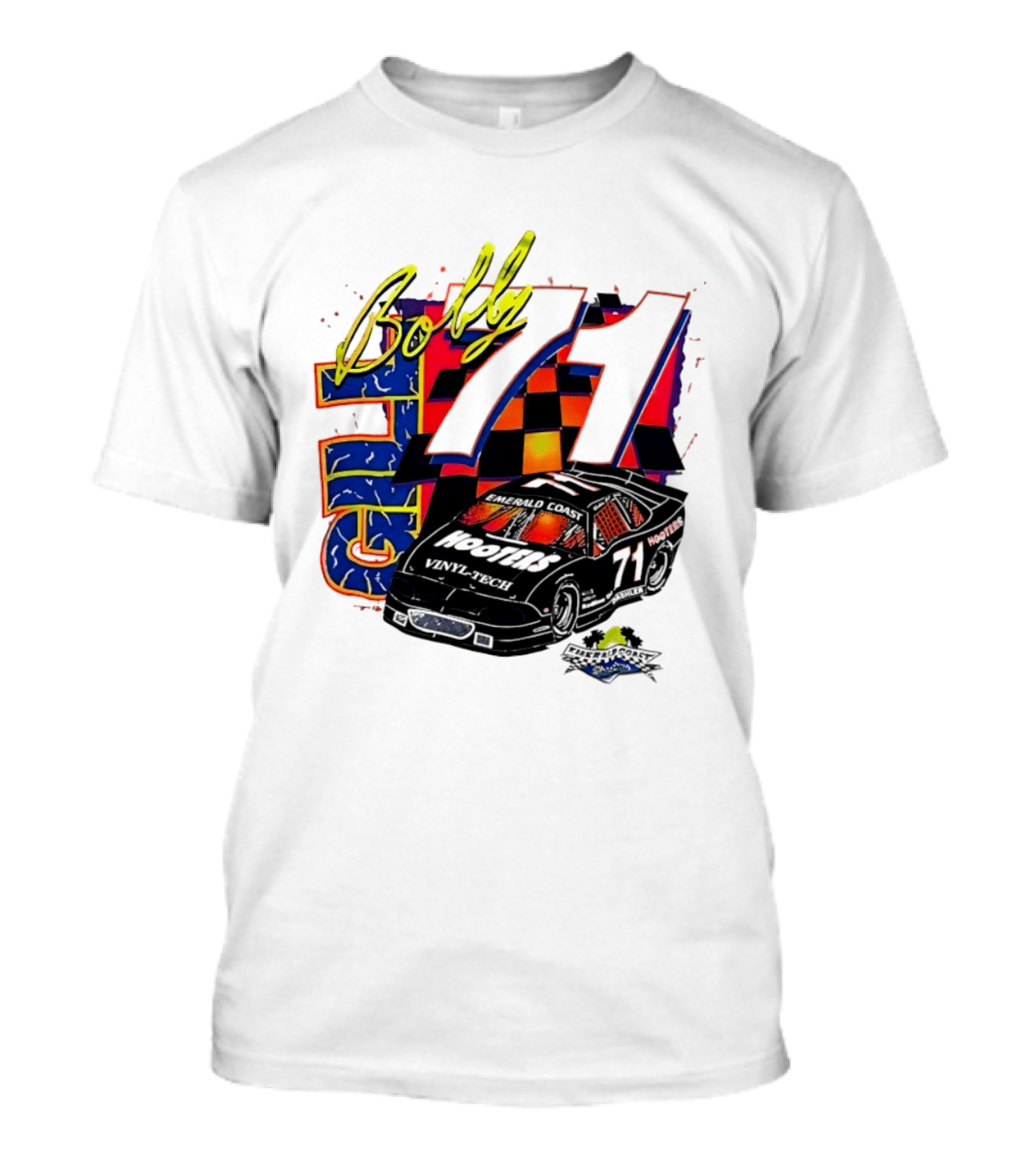 Bobby Allison 71 Hooters NASCAR Sarasota Florida 1959 Racing Car T-Shirt