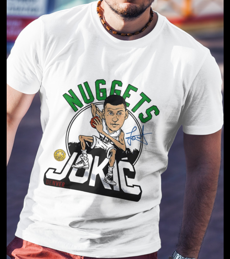 Nuggets Denver Jokic Basketball Caricature T-Shirt