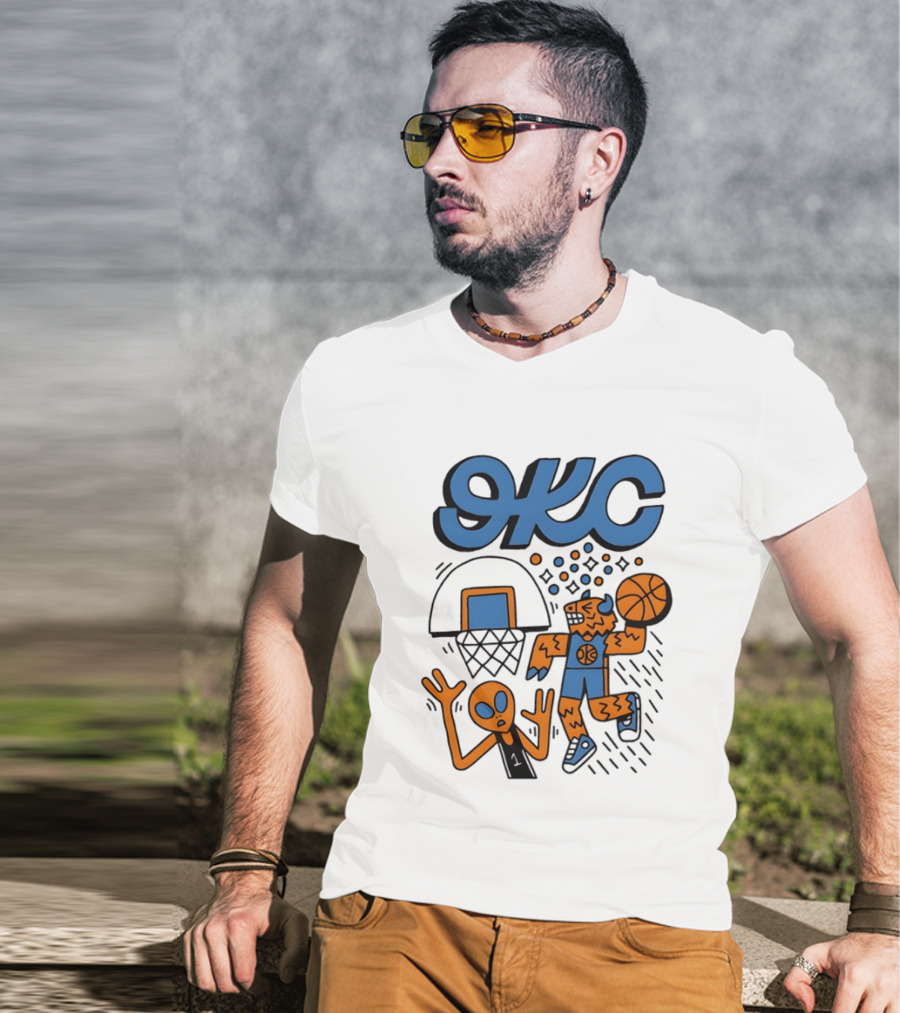 OKC Thunder Rumble Dunk Basketball T-Shirt