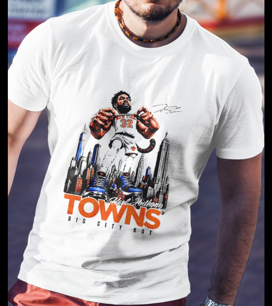 Karl Anthony Towns Big City Kat New York Knicks 32 T-Shirt