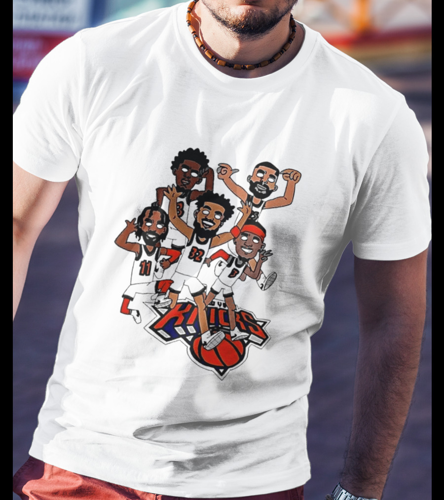 Premiun New York Knicks Future Champs 2026 NBA Cartoon Players T-Shirt