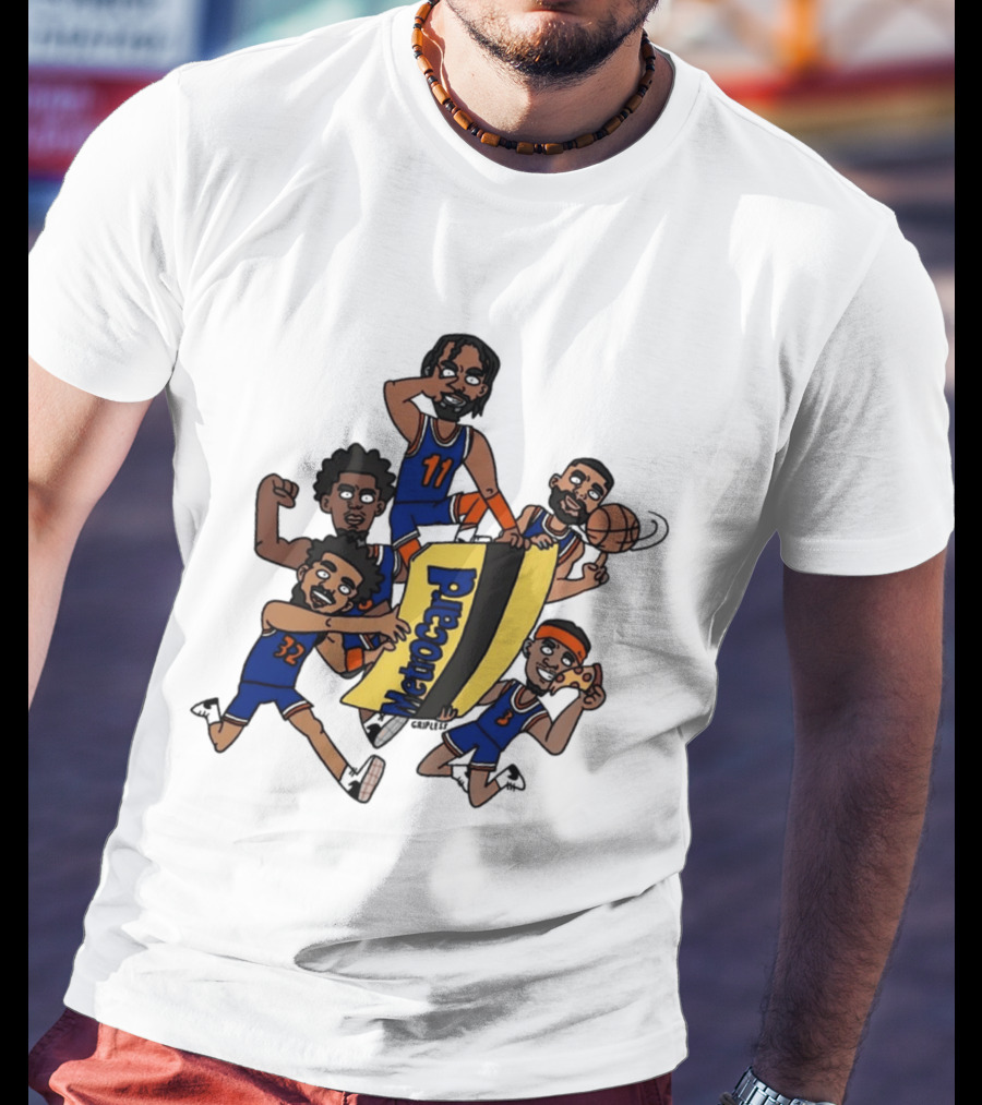 New York Basketball Team Subway Characters With Metocard T-Shirt