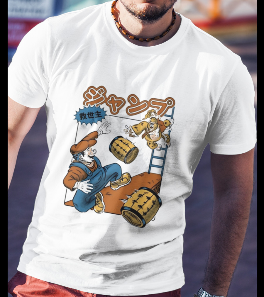 Mario Vs Donkey Kong Jumping Savior T-Shirt