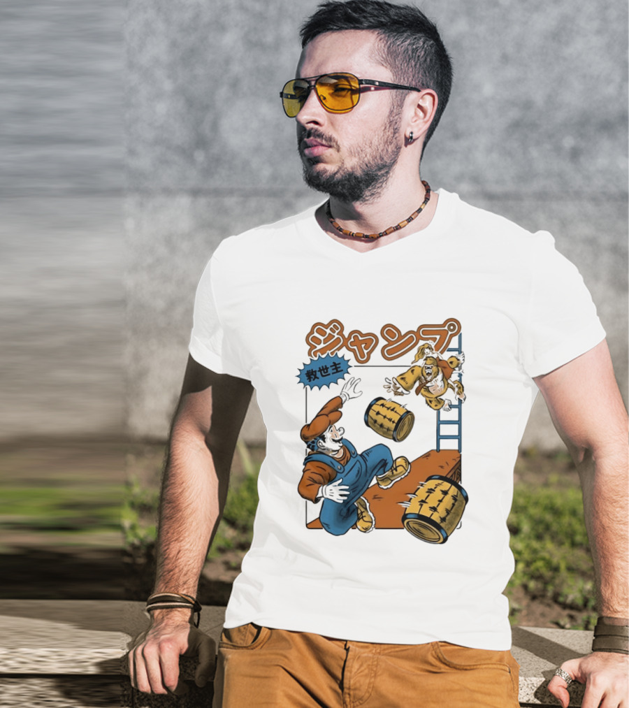 Mario Vs Donkey Kong Jumping Savior T-Shirt