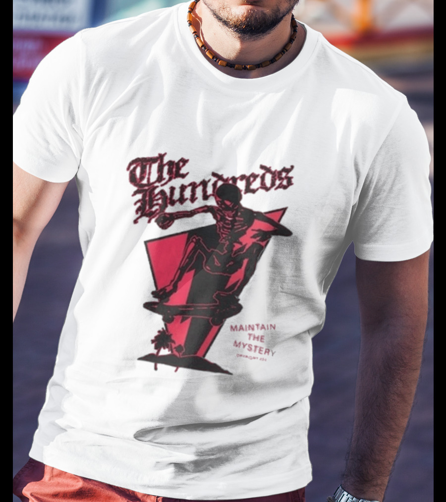 The Hundreds Skeleton Skateboarding Maintain The Mystery T-Shirt