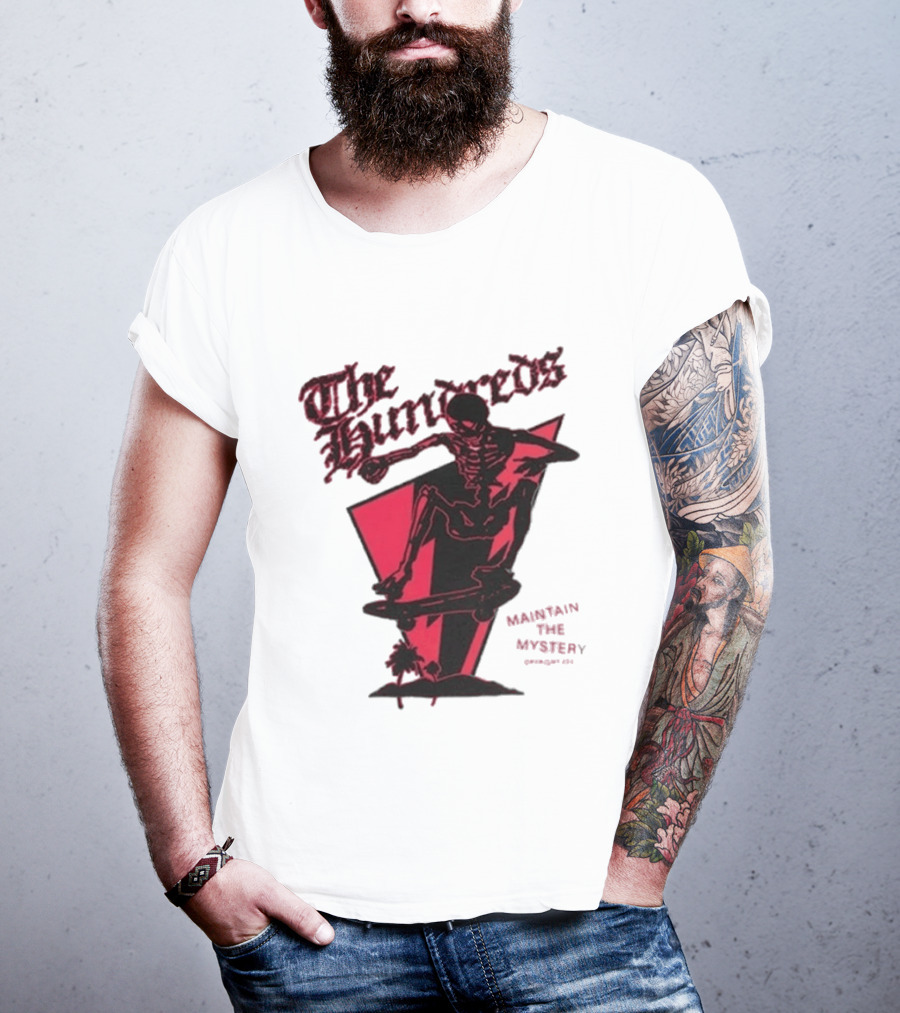 The Hundreds Skeleton Skateboarding Maintain The Mystery T-Shirt