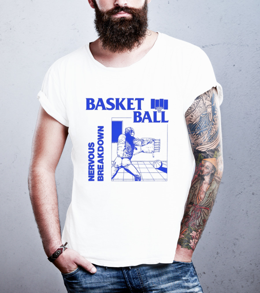 Basketball Nervous Breakdown Game Room Scene T-Shirt