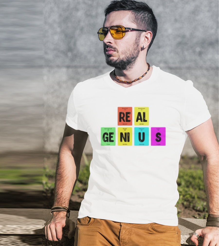 Periodic Table Elements Rhenium Aluminum Germanium Nickel Uranium Sulfur T-Shirt