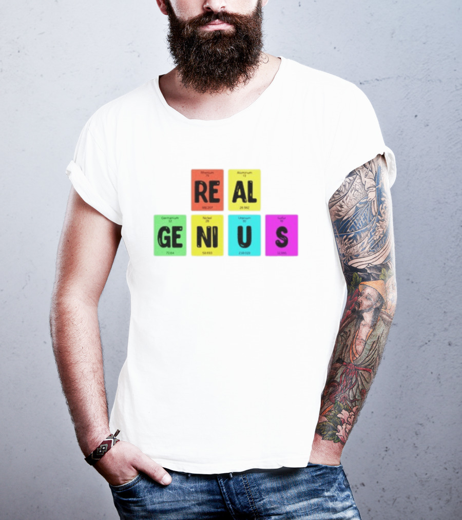 Periodic Table Elements Rhenium Aluminum Germanium Nickel Uranium Sulfur T-Shirt